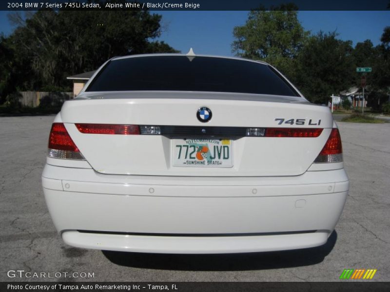 Alpine White / Black/Creme Beige 2004 BMW 7 Series 745Li Sedan