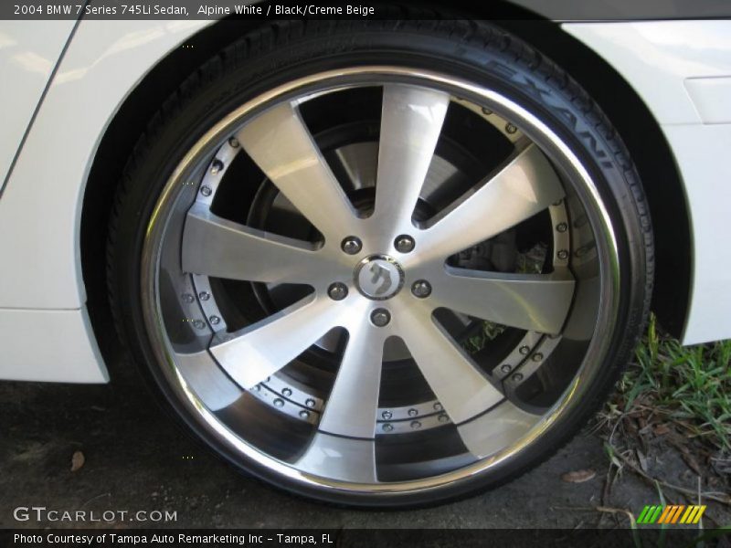 Alpine White / Black/Creme Beige 2004 BMW 7 Series 745Li Sedan