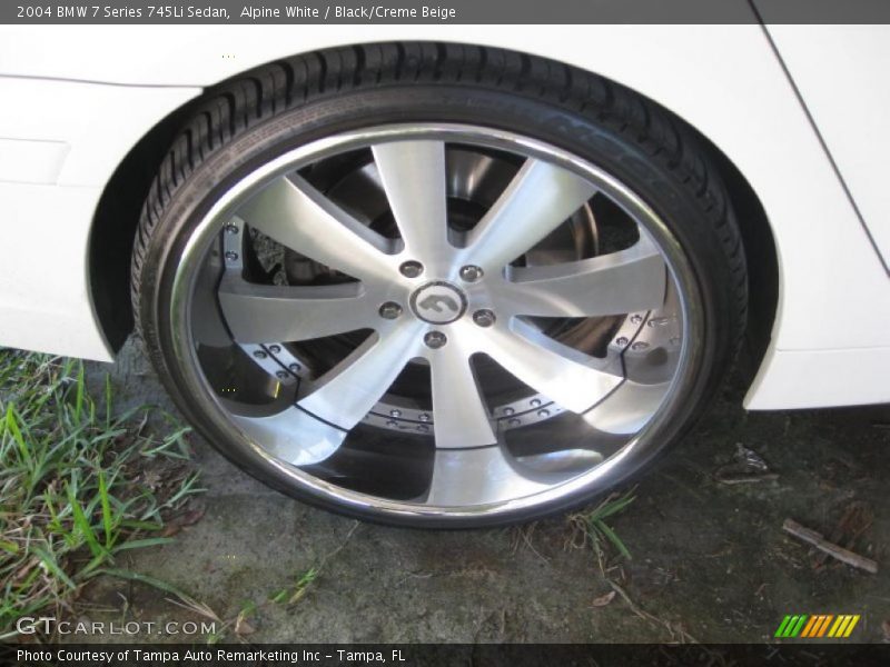 Alpine White / Black/Creme Beige 2004 BMW 7 Series 745Li Sedan