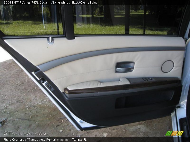 Alpine White / Black/Creme Beige 2004 BMW 7 Series 745Li Sedan