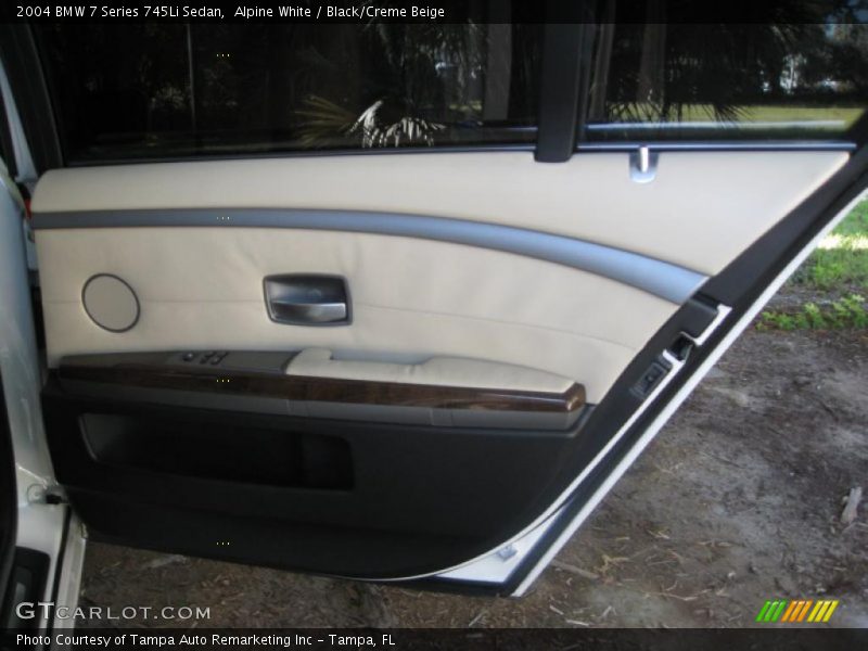 Alpine White / Black/Creme Beige 2004 BMW 7 Series 745Li Sedan