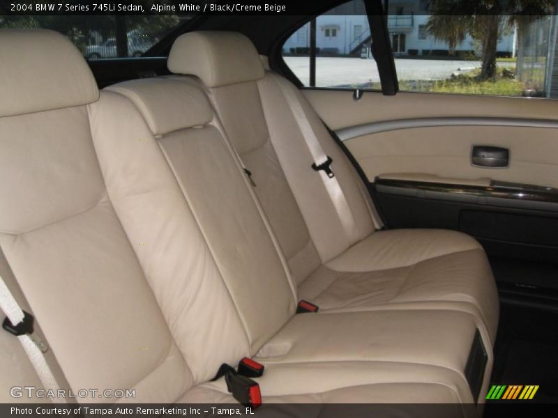 Alpine White / Black/Creme Beige 2004 BMW 7 Series 745Li Sedan