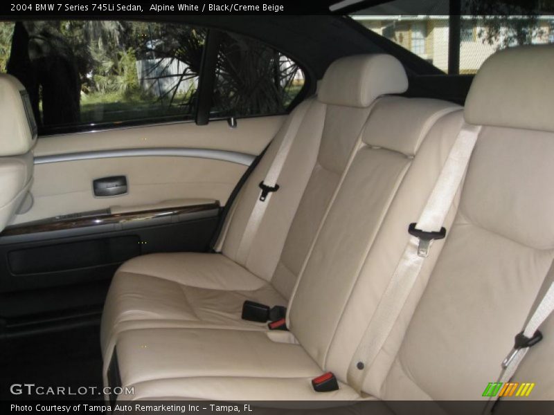 Alpine White / Black/Creme Beige 2004 BMW 7 Series 745Li Sedan