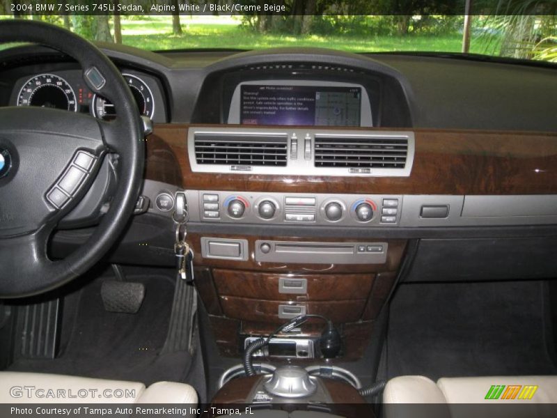 Alpine White / Black/Creme Beige 2004 BMW 7 Series 745Li Sedan