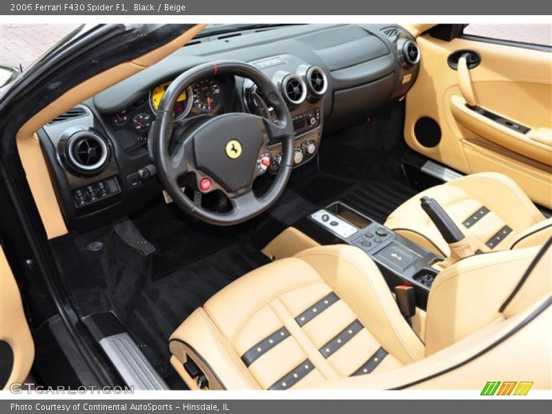 Black / Beige 2006 Ferrari F430 Spider F1