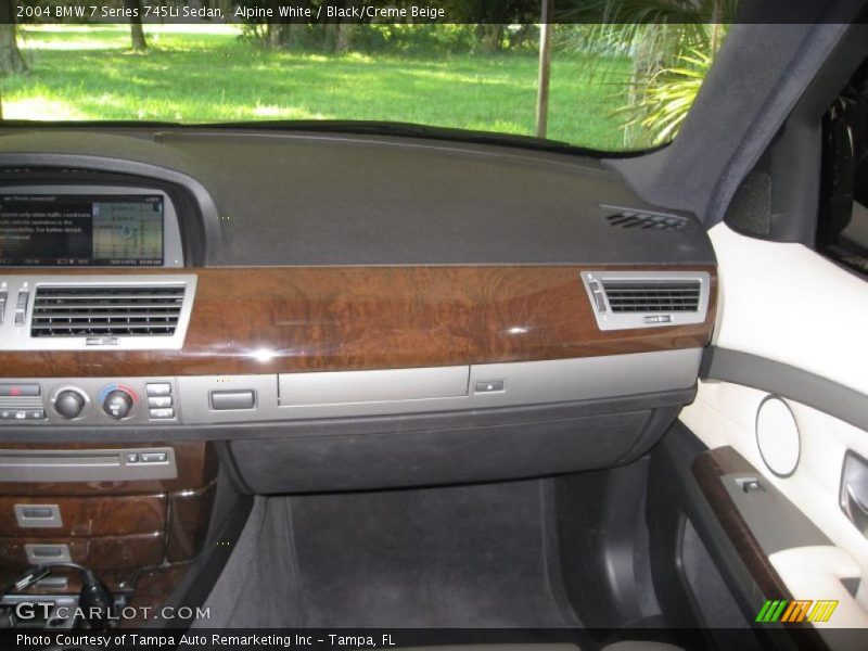 Alpine White / Black/Creme Beige 2004 BMW 7 Series 745Li Sedan