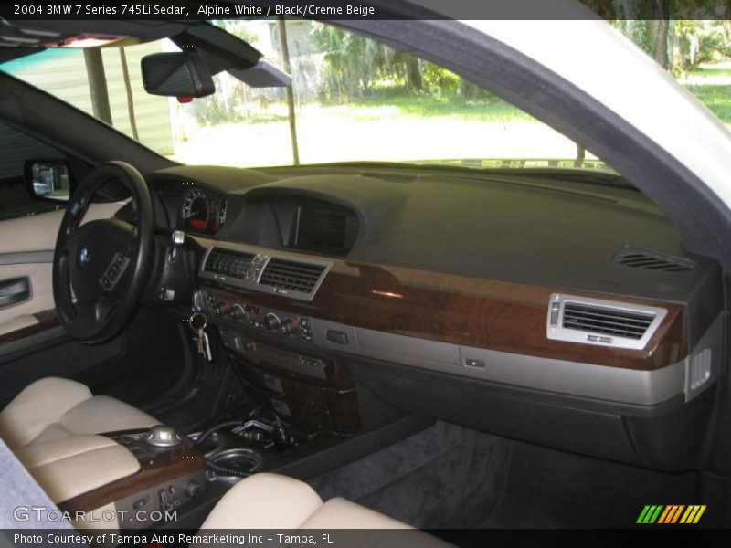 Alpine White / Black/Creme Beige 2004 BMW 7 Series 745Li Sedan