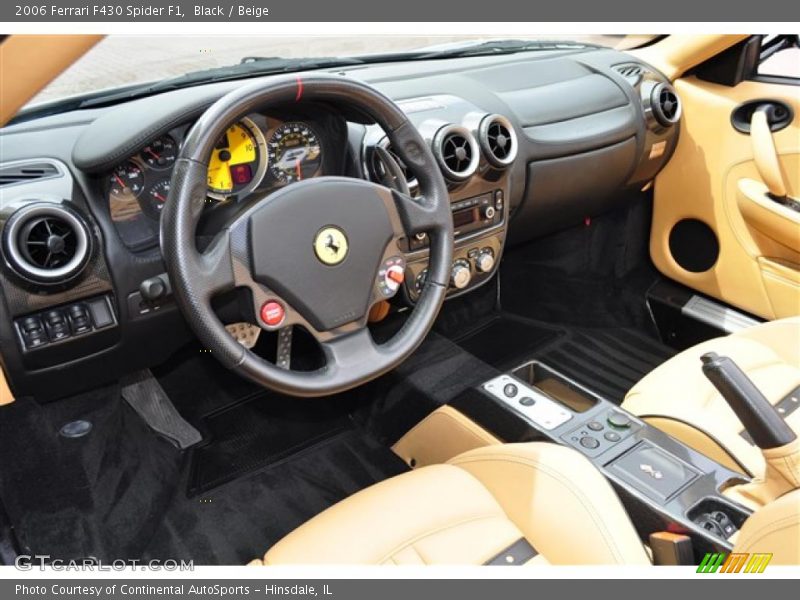 Black / Beige 2006 Ferrari F430 Spider F1