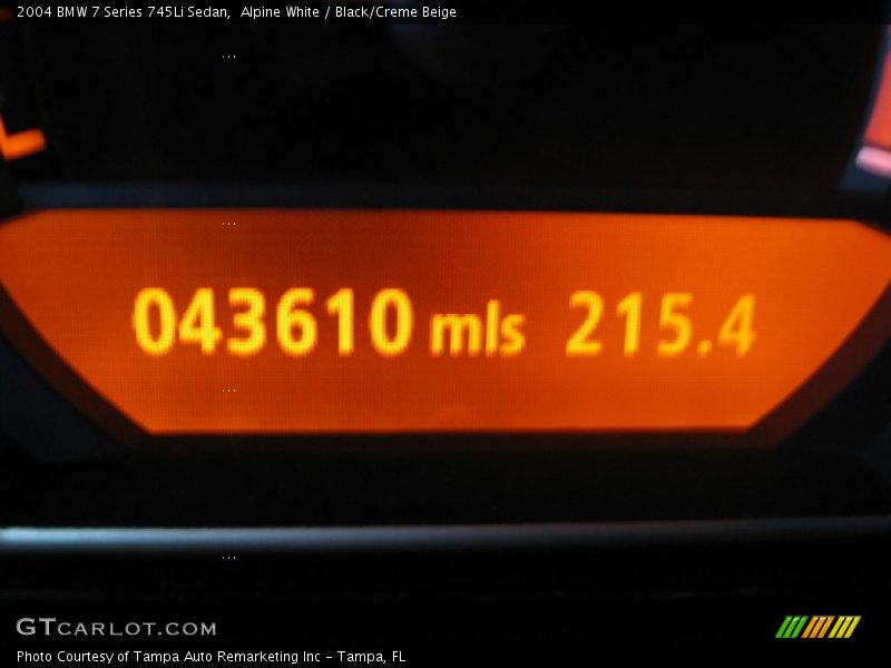 Alpine White / Black/Creme Beige 2004 BMW 7 Series 745Li Sedan