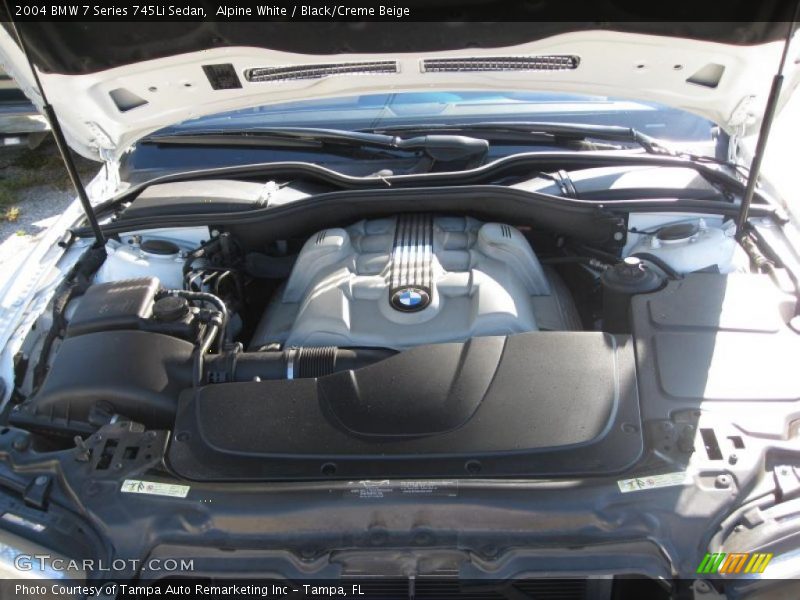 Alpine White / Black/Creme Beige 2004 BMW 7 Series 745Li Sedan