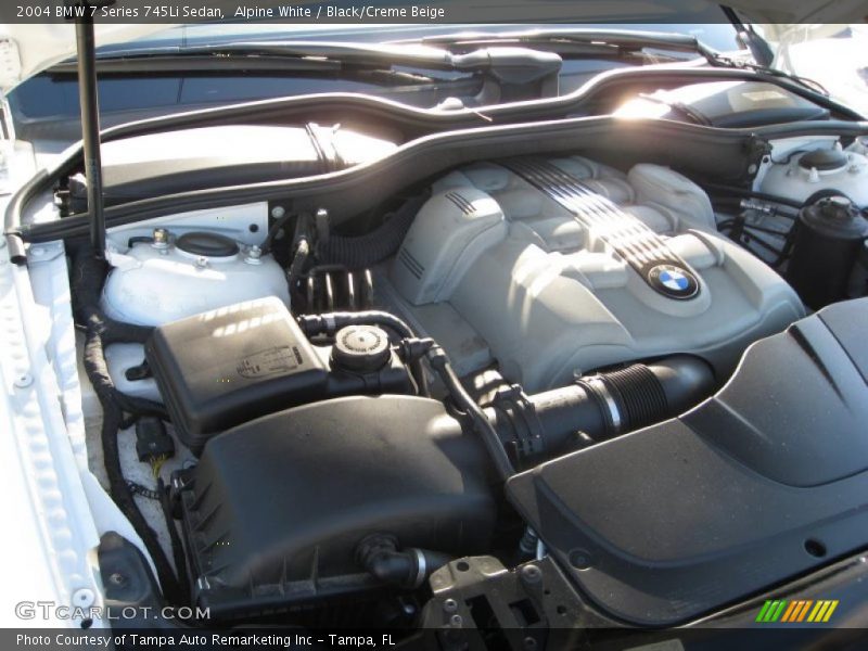 Alpine White / Black/Creme Beige 2004 BMW 7 Series 745Li Sedan