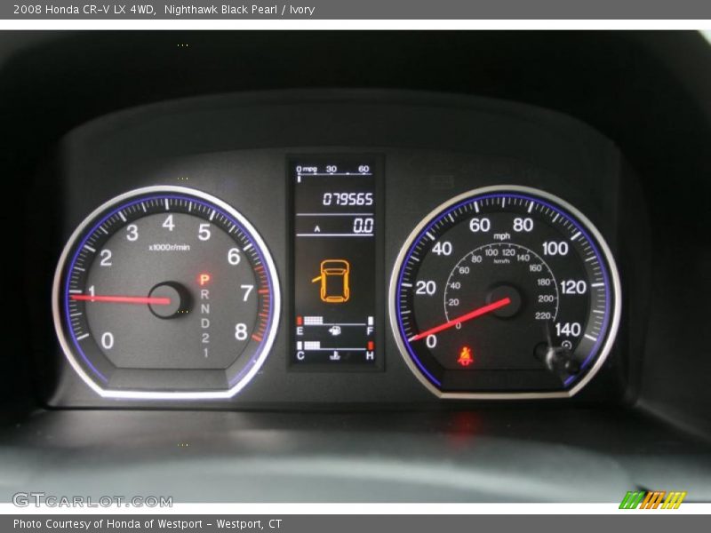 Nighthawk Black Pearl / Ivory 2008 Honda CR-V LX 4WD
