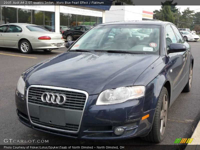 Moro Blue Pearl Effect / Platinum 2005 Audi A4 2.0T quattro Sedan
