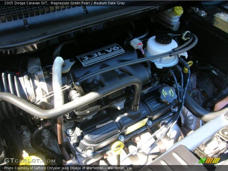 Magnesium Green Pearl / Medium Slate Gray 2005 Dodge Caravan SXT