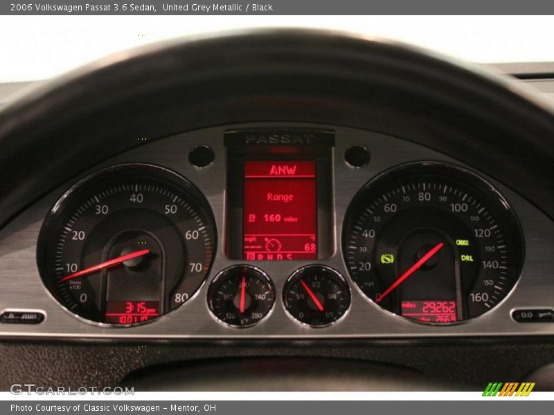 United Grey Metallic / Black 2006 Volkswagen Passat 3.6 Sedan