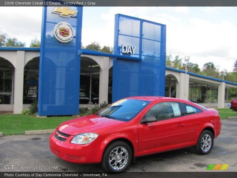 Victory Red / Gray 2008 Chevrolet Cobalt LS Coupe