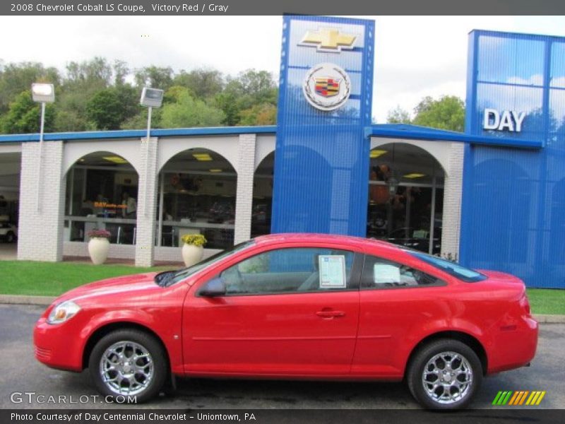Victory Red / Gray 2008 Chevrolet Cobalt LS Coupe