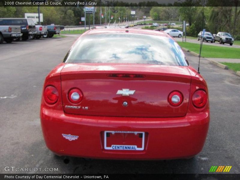 Victory Red / Gray 2008 Chevrolet Cobalt LS Coupe
