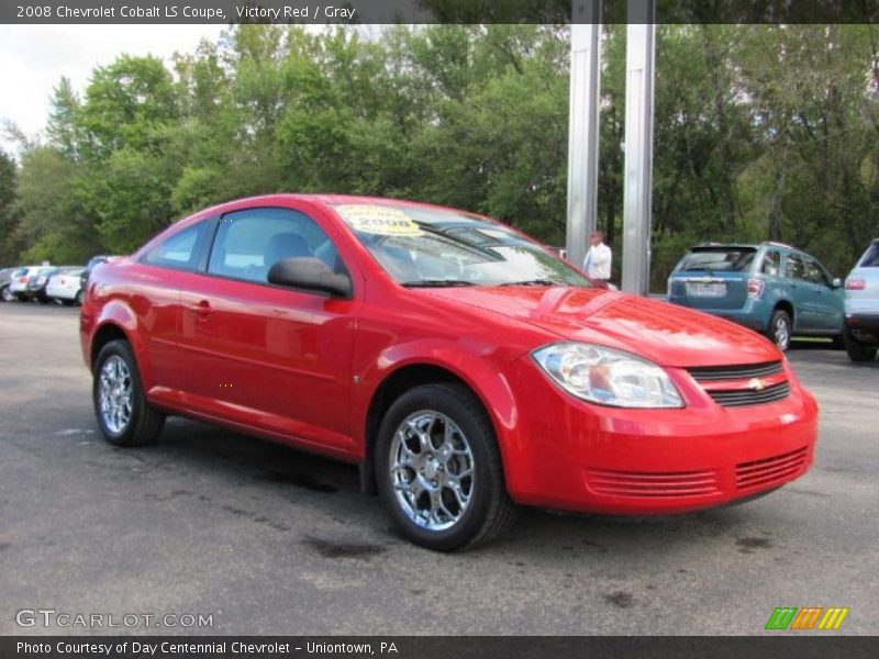 Victory Red / Gray 2008 Chevrolet Cobalt LS Coupe