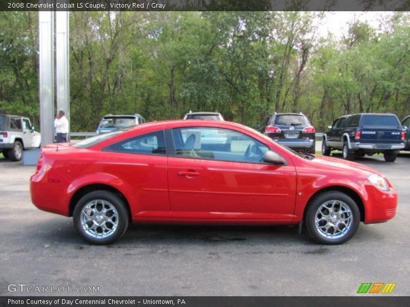 Victory Red / Gray 2008 Chevrolet Cobalt LS Coupe
