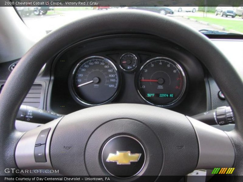 Victory Red / Gray 2008 Chevrolet Cobalt LS Coupe