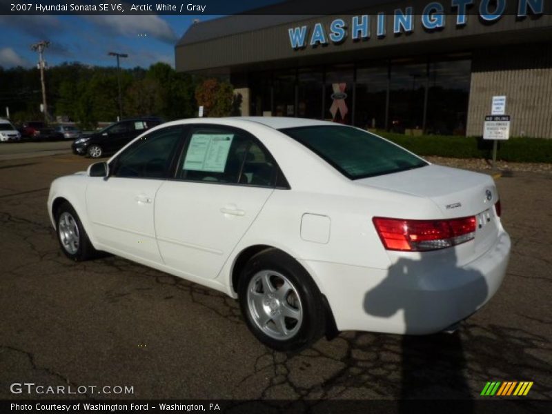 Arctic White / Gray 2007 Hyundai Sonata SE V6