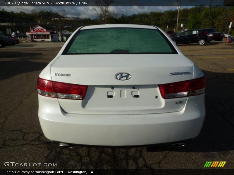 Arctic White / Gray 2007 Hyundai Sonata SE V6