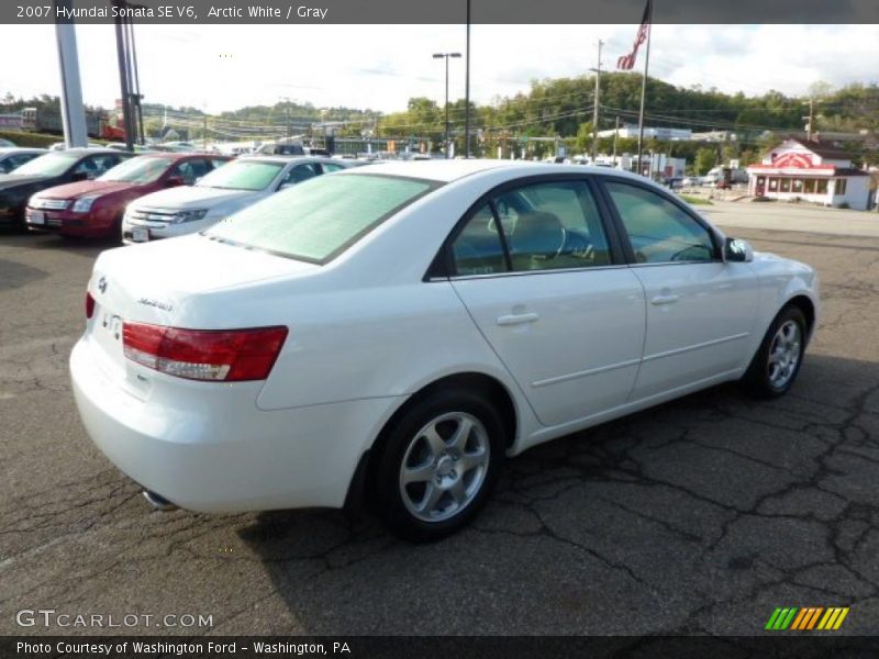 Arctic White / Gray 2007 Hyundai Sonata SE V6
