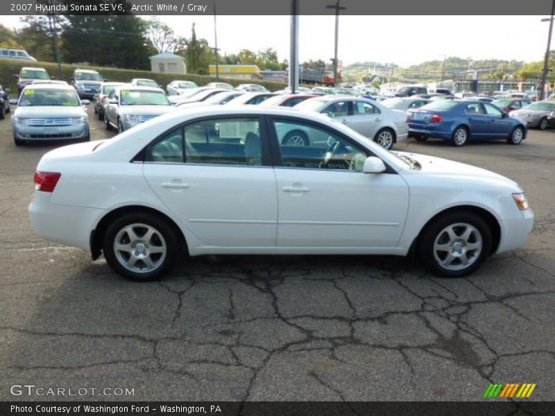 Arctic White / Gray 2007 Hyundai Sonata SE V6