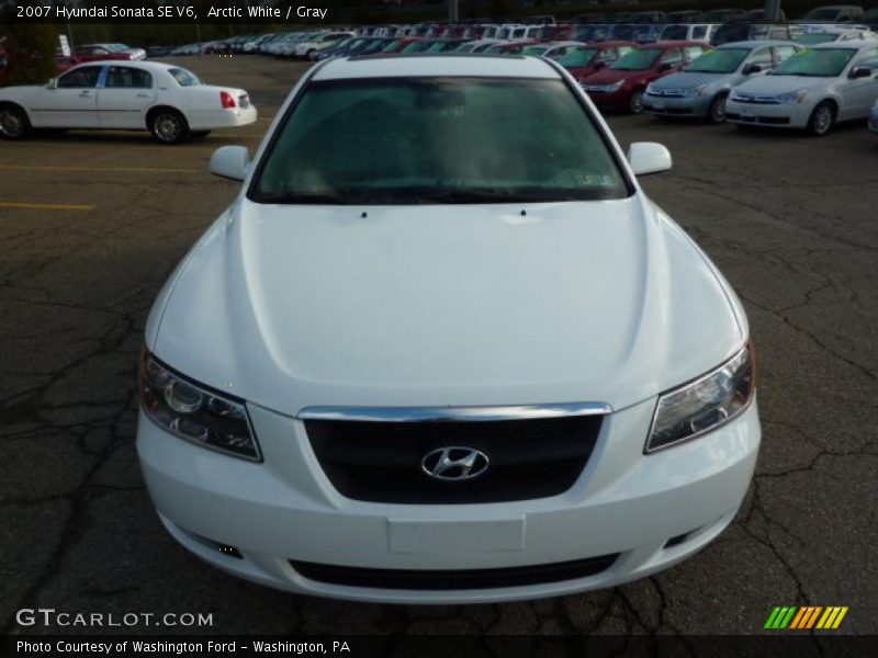 Arctic White / Gray 2007 Hyundai Sonata SE V6