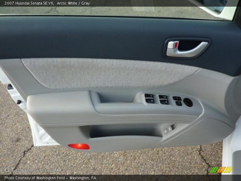 Arctic White / Gray 2007 Hyundai Sonata SE V6