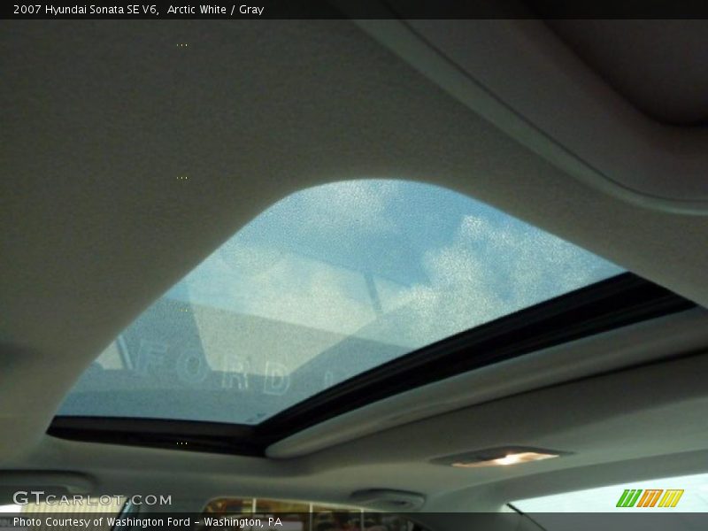 Arctic White / Gray 2007 Hyundai Sonata SE V6