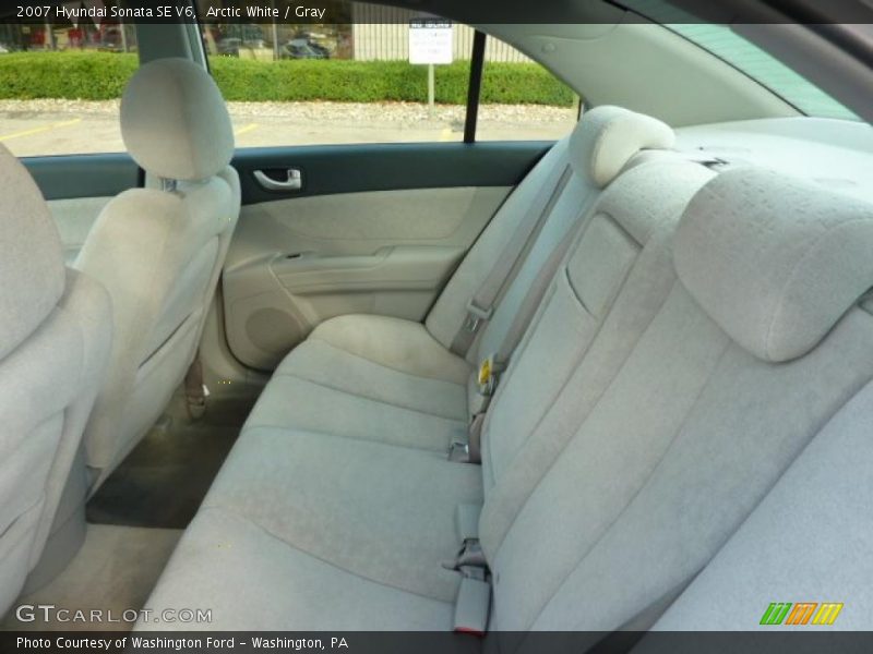 Arctic White / Gray 2007 Hyundai Sonata SE V6