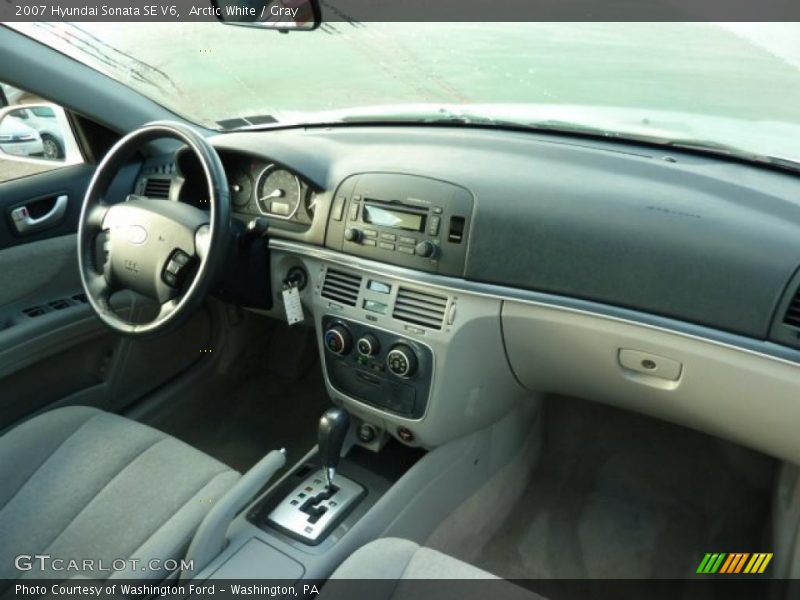 Arctic White / Gray 2007 Hyundai Sonata SE V6