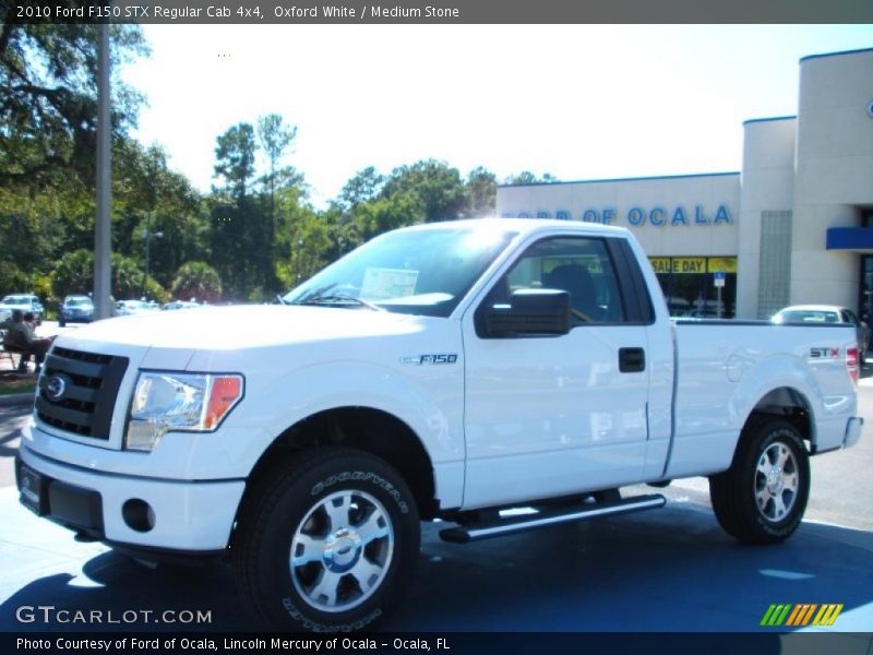 Oxford White / Medium Stone 2010 Ford F150 STX Regular Cab 4x4