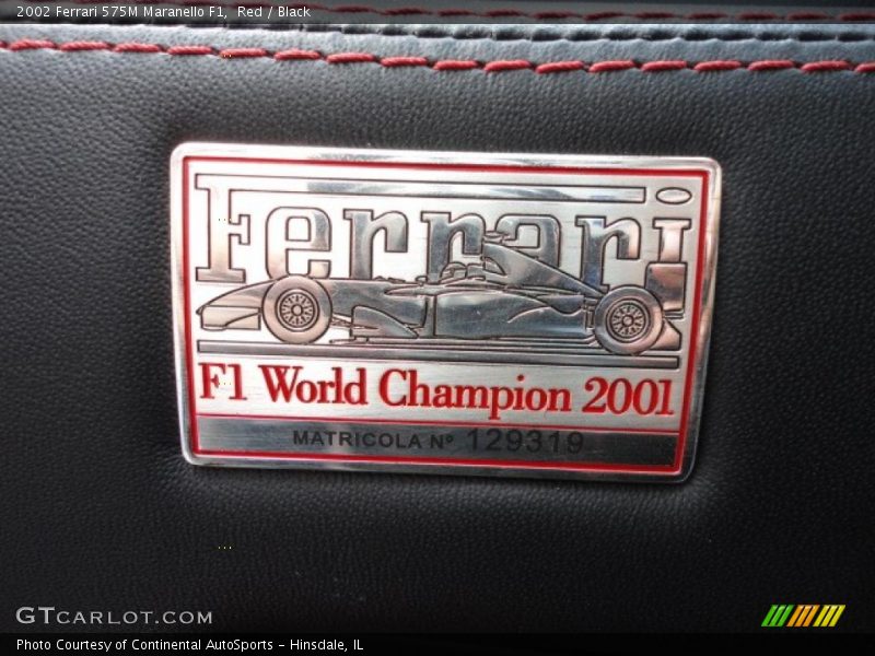 Red / Black 2002 Ferrari 575M Maranello F1