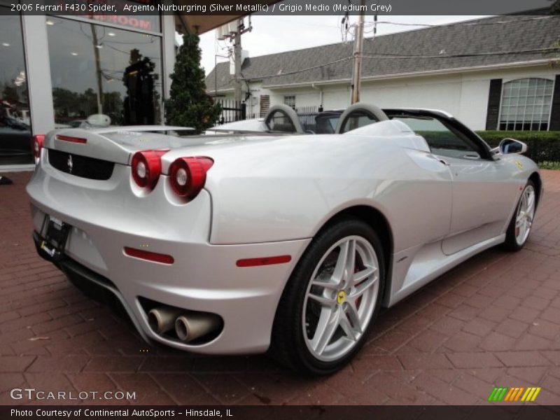 Argento Nurburgring (Silver Metallic) / Grigio Medio (Medium Grey) 2006 Ferrari F430 Spider