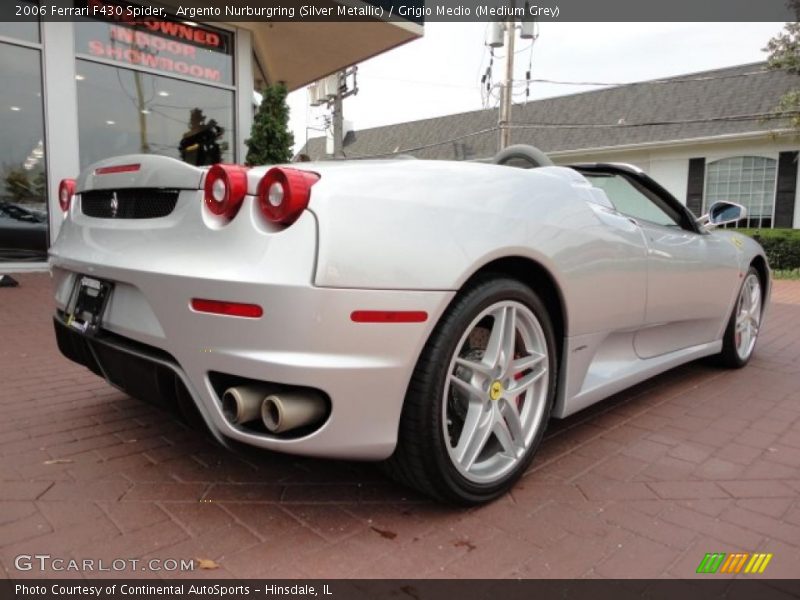 Argento Nurburgring (Silver Metallic) / Grigio Medio (Medium Grey) 2006 Ferrari F430 Spider