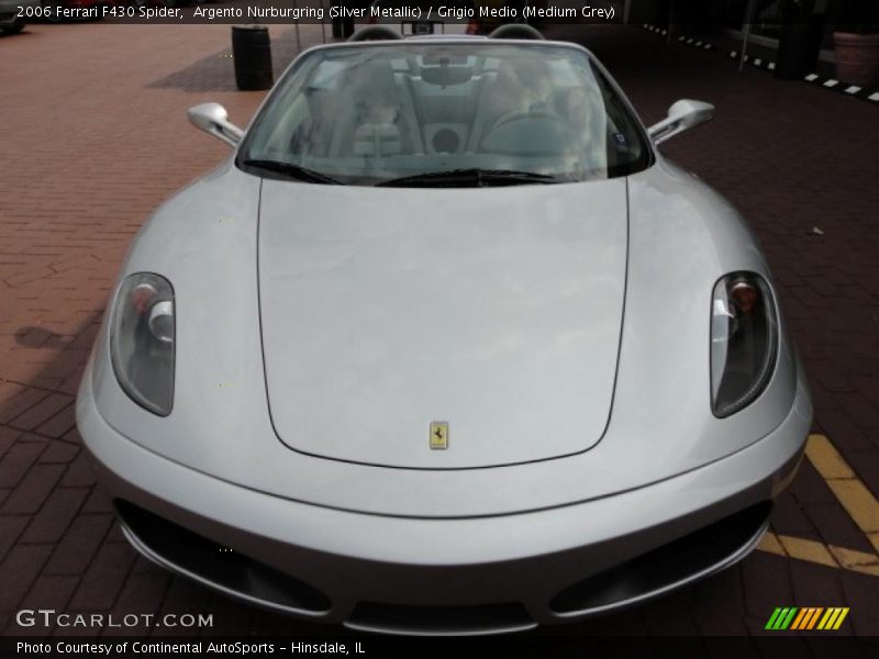 Argento Nurburgring (Silver Metallic) / Grigio Medio (Medium Grey) 2006 Ferrari F430 Spider
