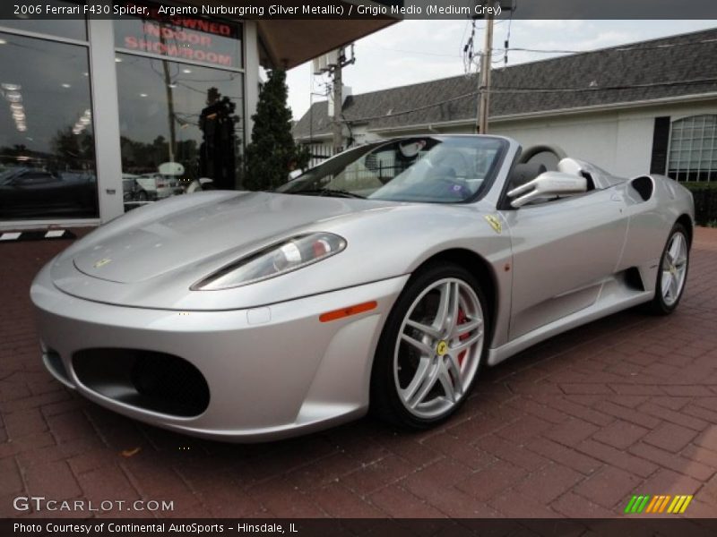 Argento Nurburgring (Silver Metallic) / Grigio Medio (Medium Grey) 2006 Ferrari F430 Spider