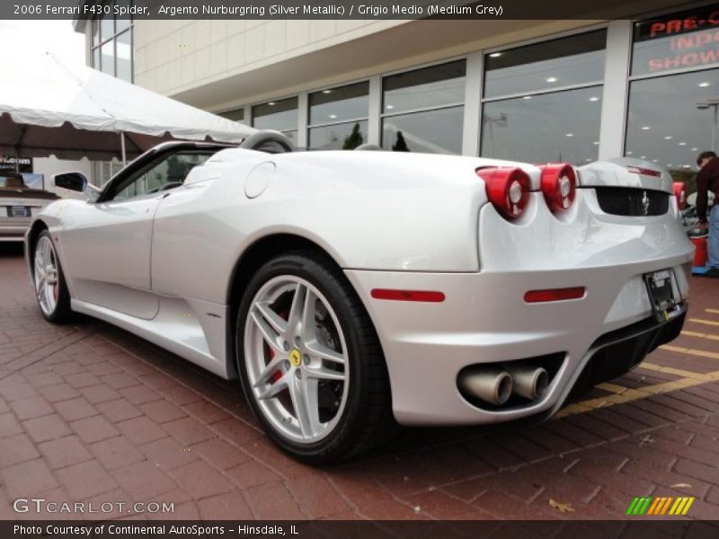 Argento Nurburgring (Silver Metallic) / Grigio Medio (Medium Grey) 2006 Ferrari F430 Spider