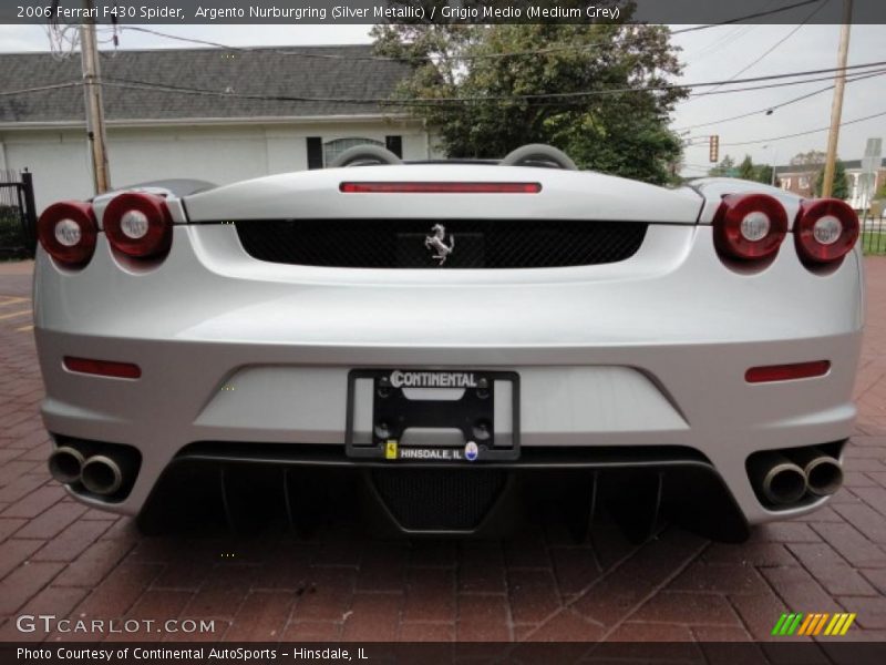 Argento Nurburgring (Silver Metallic) / Grigio Medio (Medium Grey) 2006 Ferrari F430 Spider