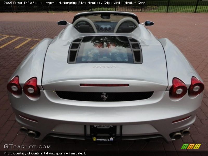Argento Nurburgring (Silver Metallic) / Grigio Medio (Medium Grey) 2006 Ferrari F430 Spider