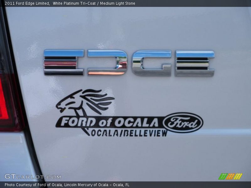 White Platinum Tri-Coat / Medium Light Stone 2011 Ford Edge Limited