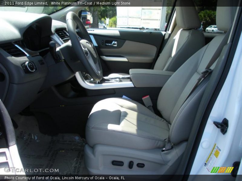 White Platinum Tri-Coat / Medium Light Stone 2011 Ford Edge Limited