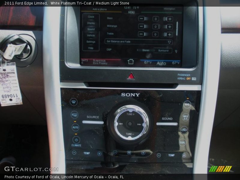 White Platinum Tri-Coat / Medium Light Stone 2011 Ford Edge Limited