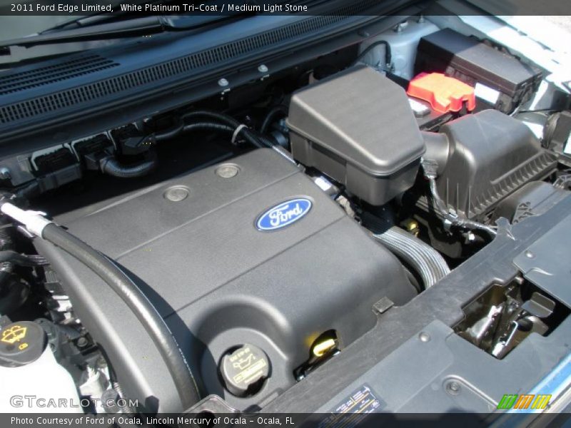 White Platinum Tri-Coat / Medium Light Stone 2011 Ford Edge Limited