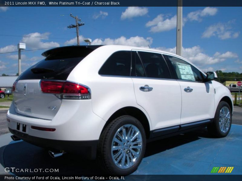 White Platinum Tri-Coat / Charcoal Black 2011 Lincoln MKX FWD