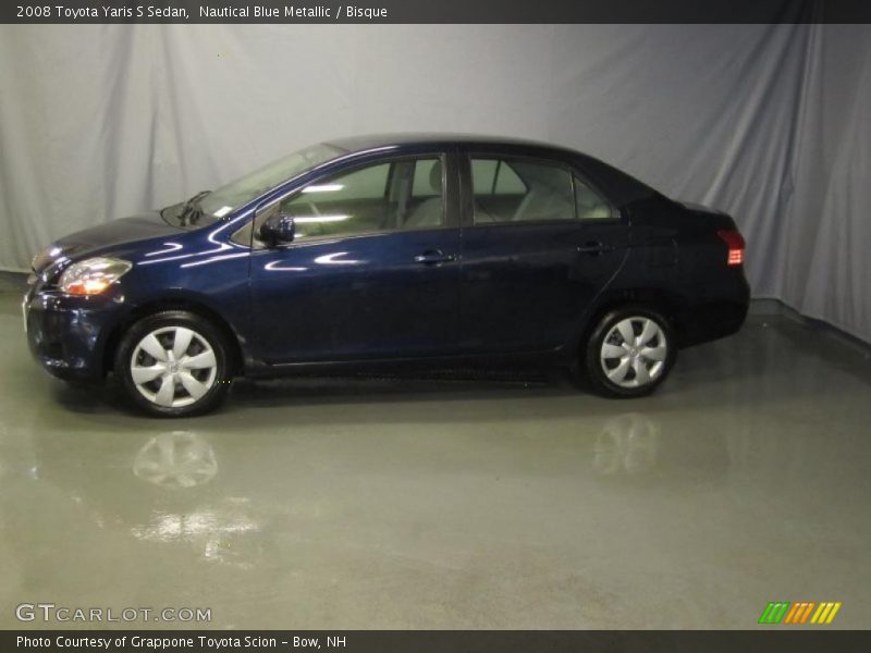 Nautical Blue Metallic / Bisque 2008 Toyota Yaris S Sedan