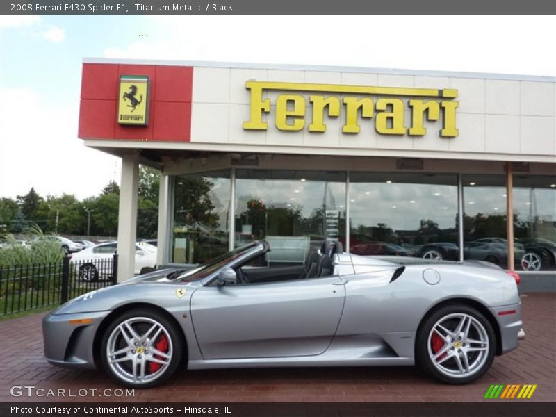 Titanium Metallic / Black 2008 Ferrari F430 Spider F1